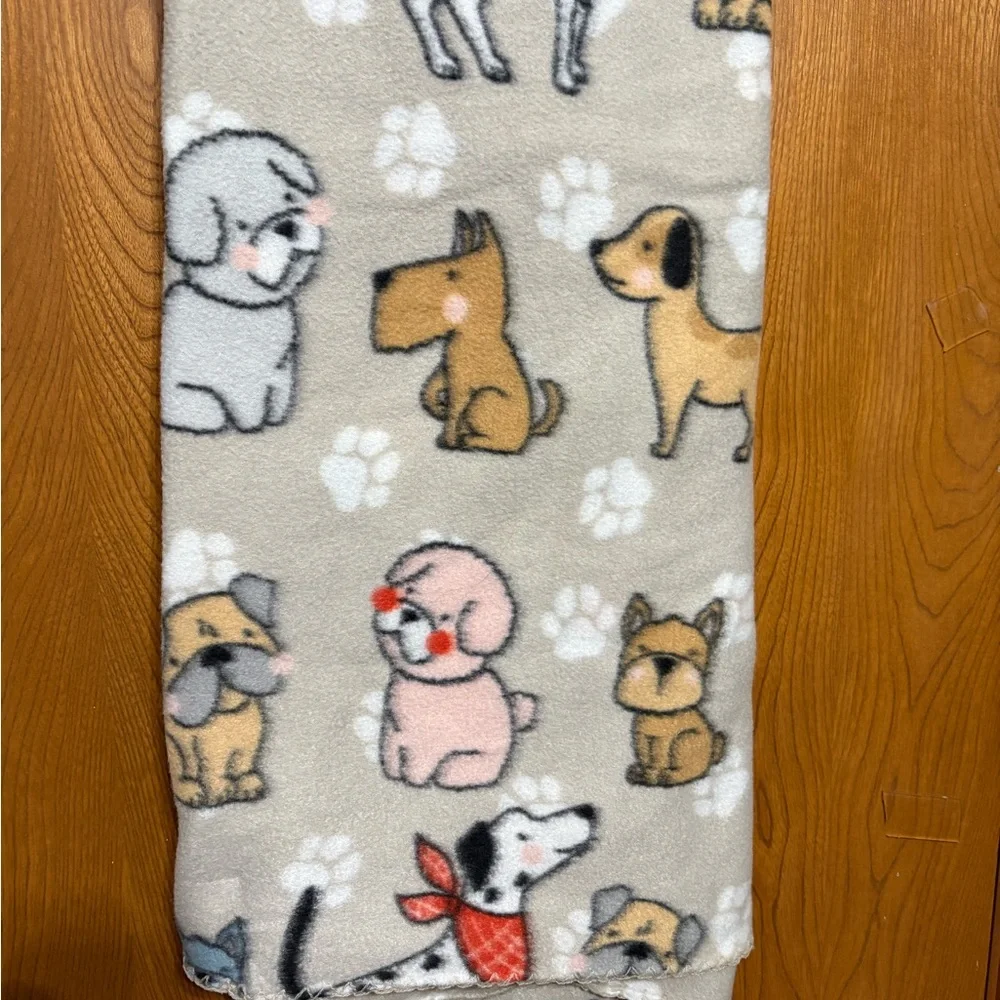 Cozy Dog Patterned Fleece Blanket